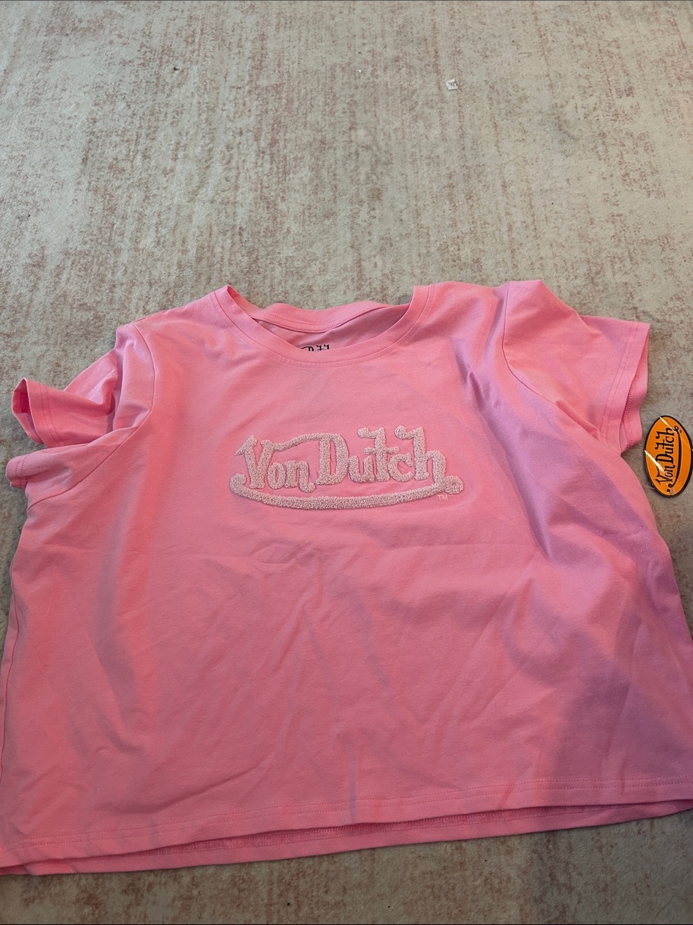 Von Dutch Pink Wing Logo Kids Tee
